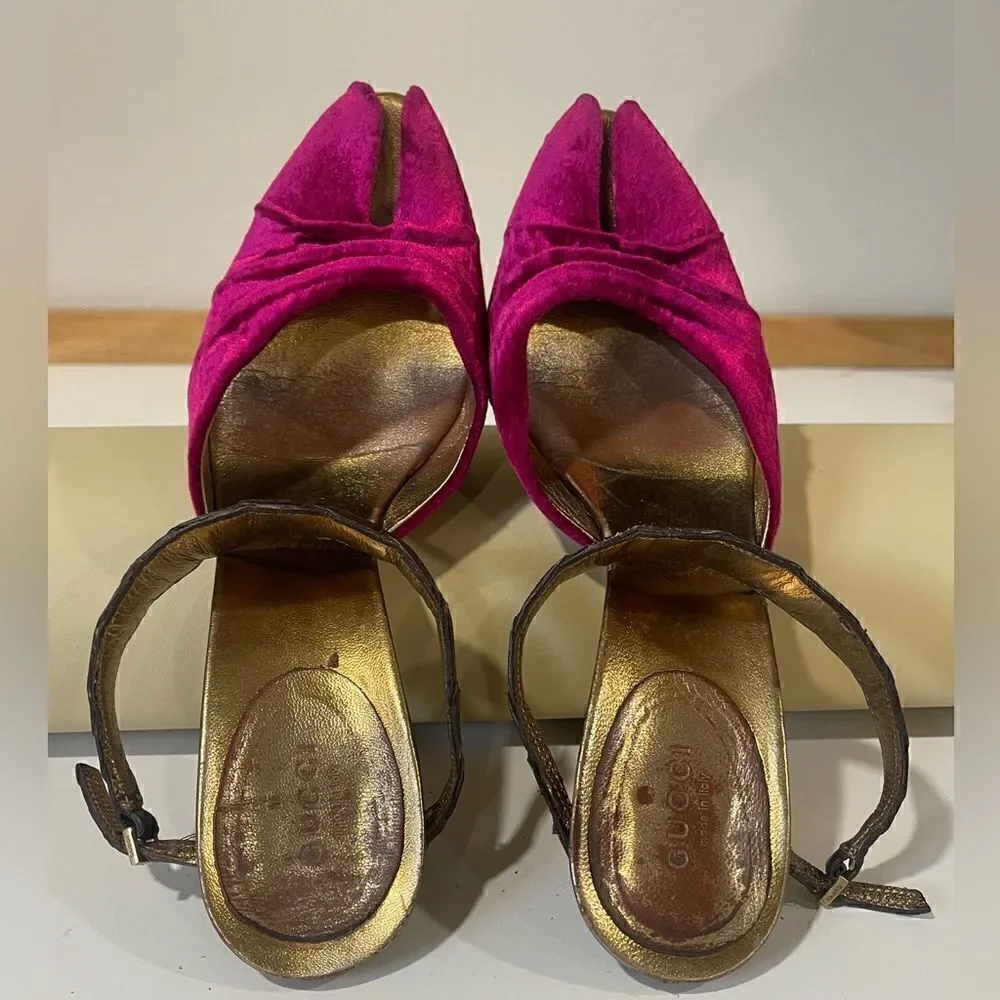 Tom Ford for Gucci Velvet & Crocodile Heels
